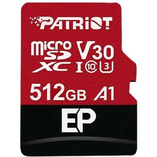 Carte mémoire Patriot EP V30 A1 512 Go MicroSDXC U3 V30 90 Mo/s