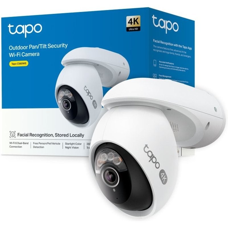 tapo-by-tp-link Caméra de surveillance TP-Link Tapo TC46 4K Vision Nocturne Intérieur et Extérieur Contrôle