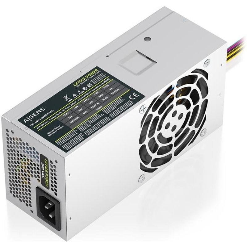 Fonte d alimentation Aisens ASPC-500TFX-SEO 500W ATX 2.0 TFX silencieuse protections complètes