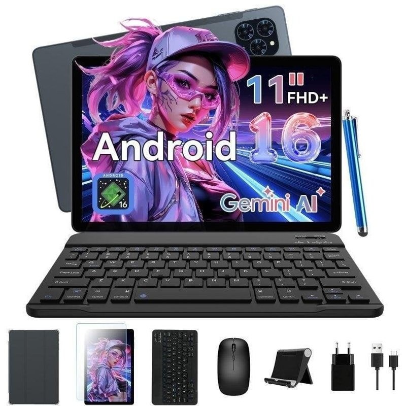 Tablette Zenva T90 Wi-Fi 11" 8 Go 128 Go Gris