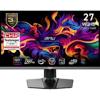 Écran PC MSI MPG 271QRXDE 26,5" Wide Quad HD 360 Hz QD-OLED 1MS Hauteur réglable USB-C HDR400