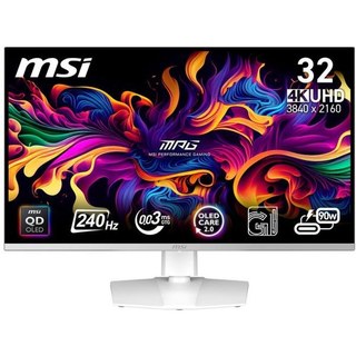 Écran PC MSI MPG 321URXWDE 31,5" Ultra HD 4K 240 Hz QD-OLED Blanc 0,03MS