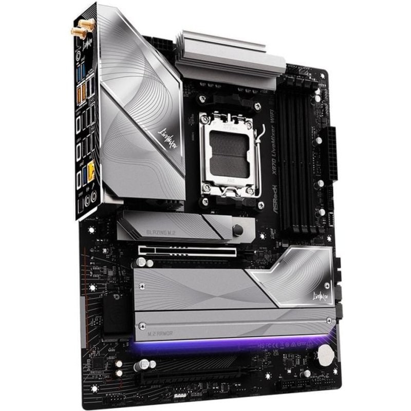Carte mère Asrock X870 LiveMixer Wi-Fi X870 Socket AM5 DDR5 ATX Wi-Fi 7 RGB