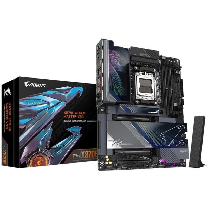 Carte mère Gigabyte X870E AORUS MASTER X3D X870E Socket AM5 DDR5 ATX Wi-Fi 7 LAN 10GBE USB4