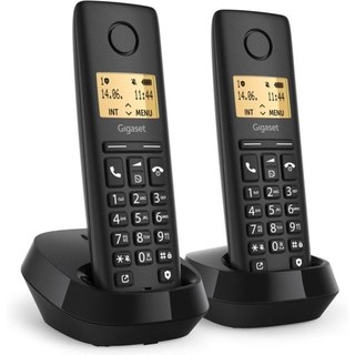 Téléphone sans fil Gigaset Basic 100 DUO mains libres écran 1,5" noir