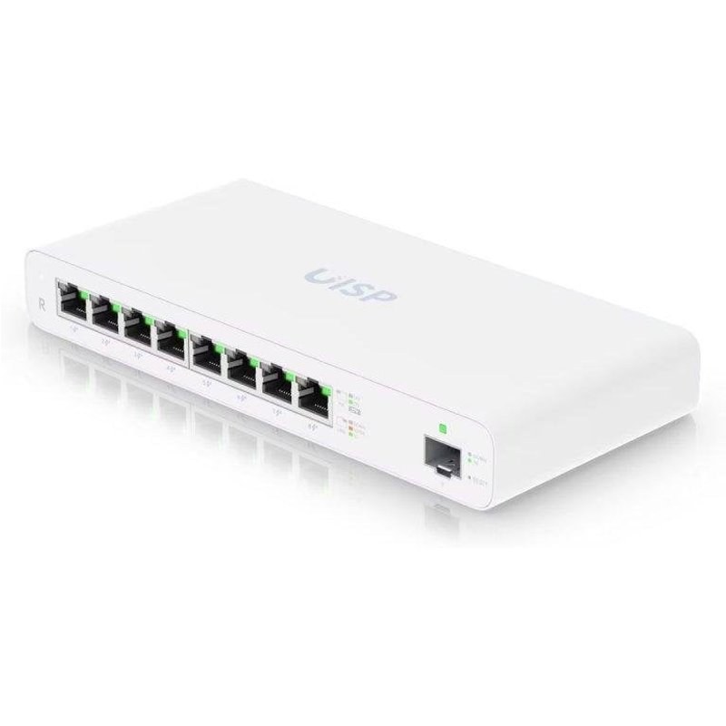 Routeur Ubiquiti UISP 9 Ports Gigabit PoE 880 MHz 512 Mo Blanc