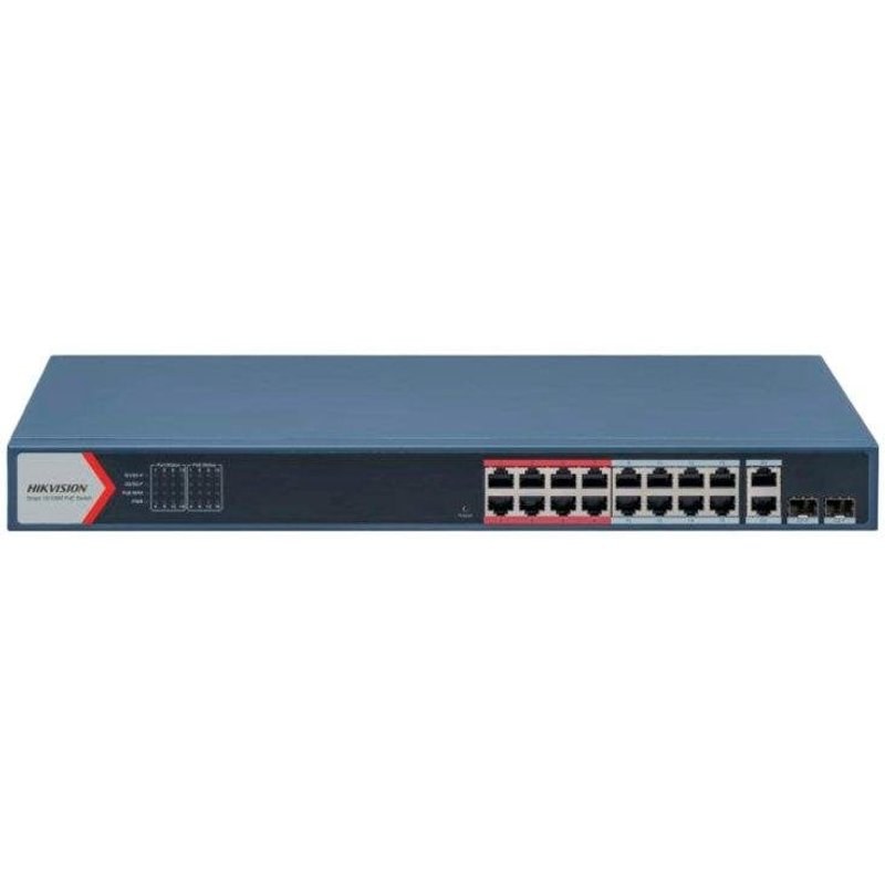 Switch réseau Hikvision DS-3E1318P-EI(B) 16 ports PoE 2 SFP gérés 230W
