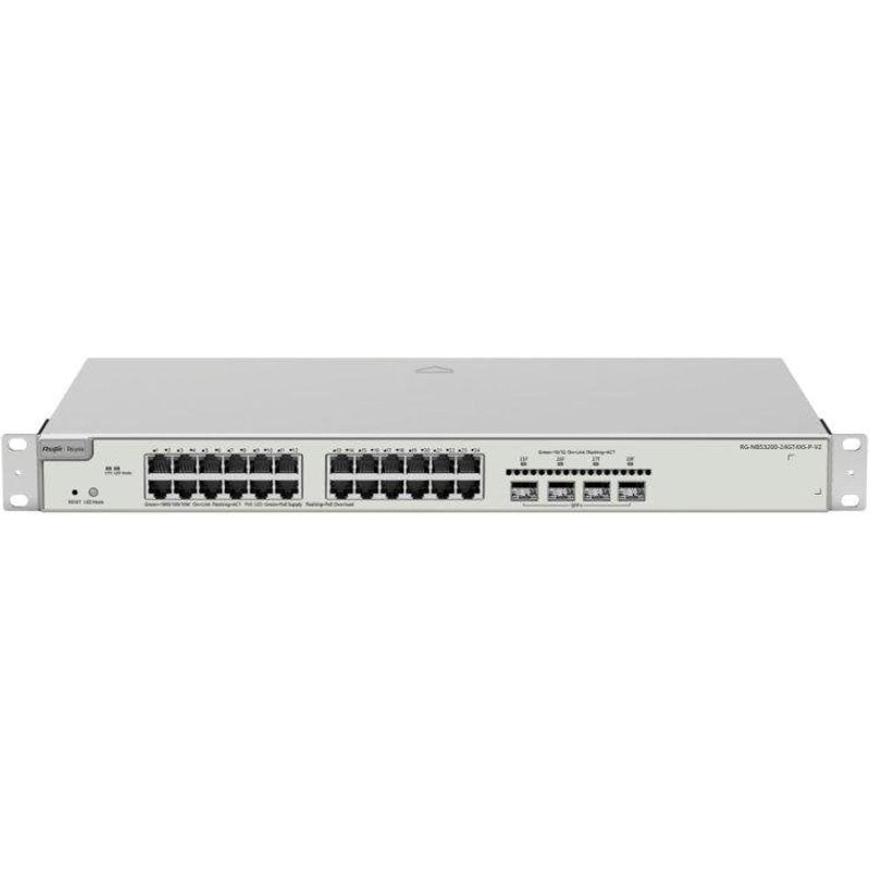 Switch Ruijie Reyee 24X Gigabit PoE 4X SFP+ 10GBPS Cloud Layer 2+