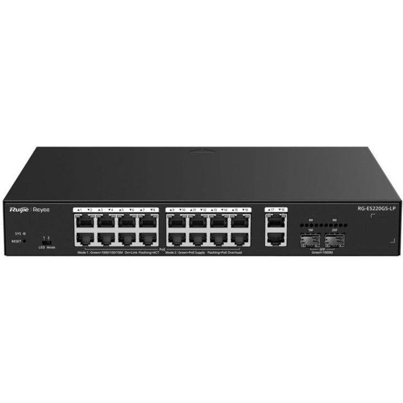 Switch Ruijie RG-ES220GS-LP 18 ports Gigabit PoE+ Rack Gestion Intelligent