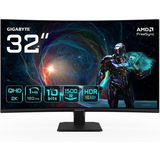 Écran PC Gigabyte GS32QCA 31,5" QHD 180 Hz VA Courbe 1MS FreeSync HDR