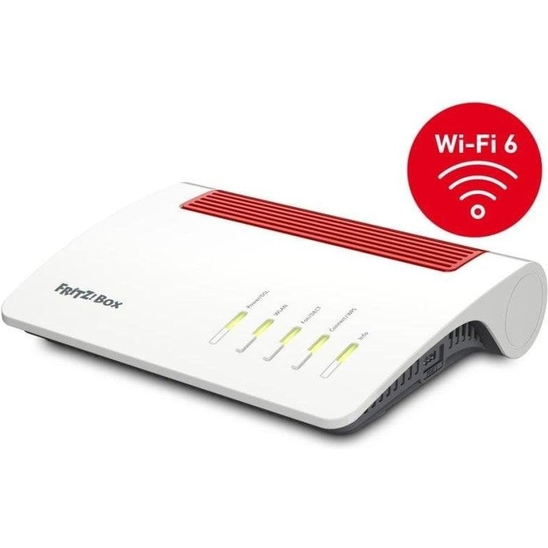 FRITZ! Router Fritz Box 7590 AX Wi-Fi 6 ADSL2+ VDSL 3,6 Gbps Double Bande