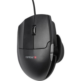 Souris Contour Design Unimouse Left USB 2800 DPI Noire Ergonomique 6 Boutons