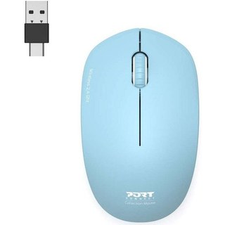 Souris Port Designs 900544 RF sans fil 1600 DPI Turquoise compacte