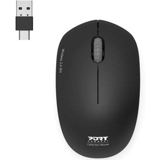 Souris Port Designs 900540 RF sans fil 1600 DPI Noir Ambidextre Compacte