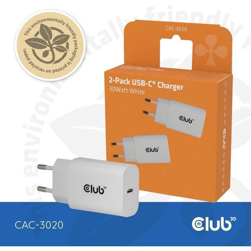 club-3d Fuente de Alimentación Club 3D CAC-3020 30W Blanc Compacte