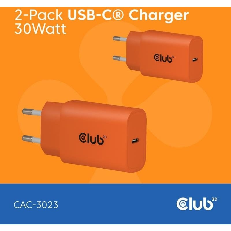 club-3d Fonte d'alimentation Club 3D CAC-3023 30 W compacte design orange