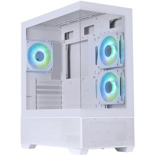 Boîtier BitFenix Ceto Basic BFC-CET-200-WWGSW-3A ARGB blanc vitre panoramique