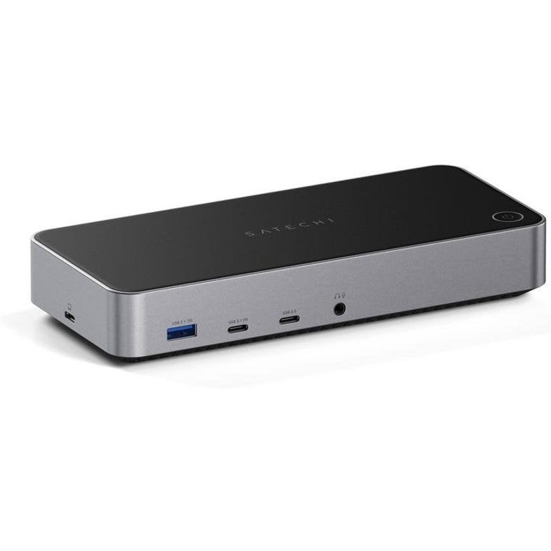 Station d'accueil Satechi Triple 4K Display Ethernet 1000MB/s USB-C/USB-A HDMI DP Noir Argent