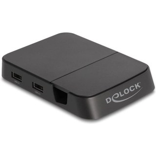 Station d'accueil smartphone DeLock 88018 4K USB-C HDMI SD MicroSD USB Hub noir