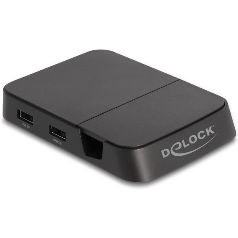 Station d'accueil smartphone DeLock 88018 4K USB-C HDMI SD MicroSD USB Hub noir