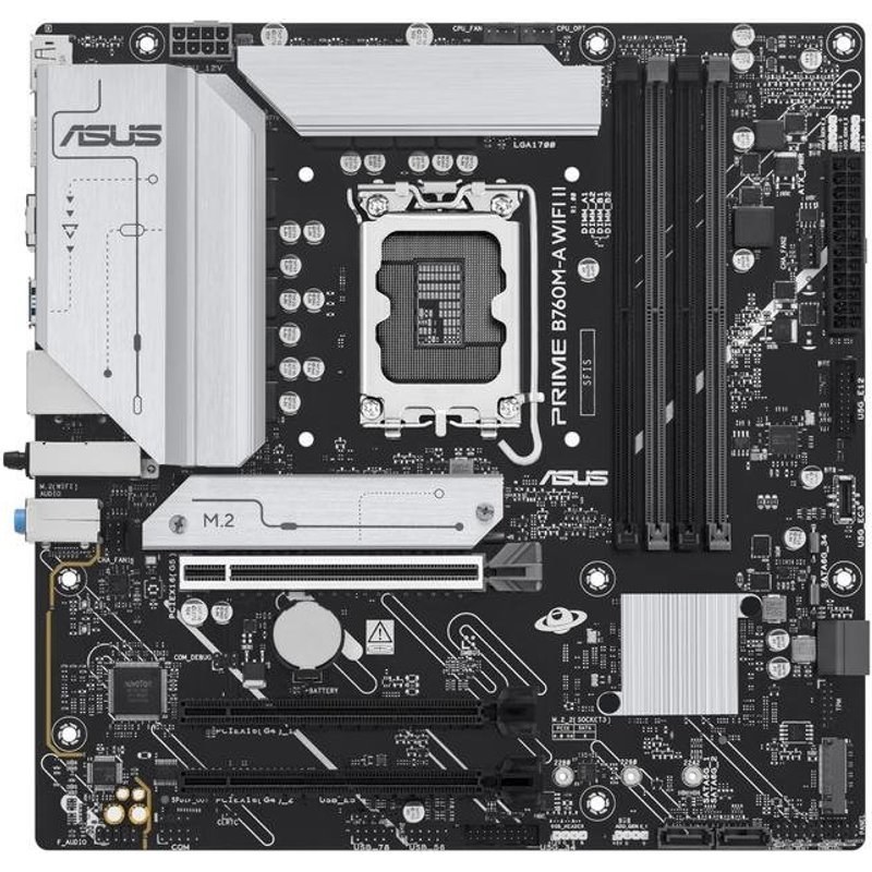 Carte mère ASUS PRIME B760M-A Wi-Fi II Intel B760 LGA1700 DDR5 Micro ATX Wi-Fi 6E 2.5GBE M.2