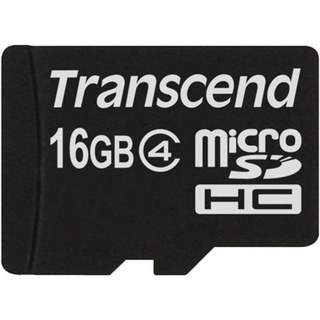 Carte mémoire Transcend TS16GUSDC4 16 Go MicroSDHC Classe 4 Noire