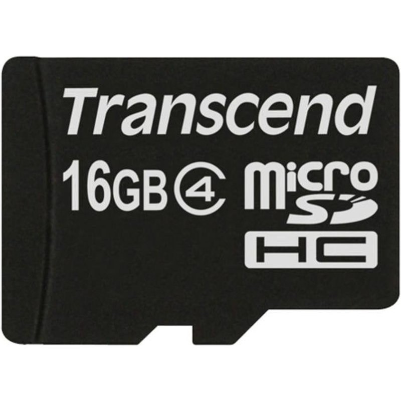 Carte mémoire Transcend TS16GUSDC4 16 Go MicroSDHC Classe 4 Noire