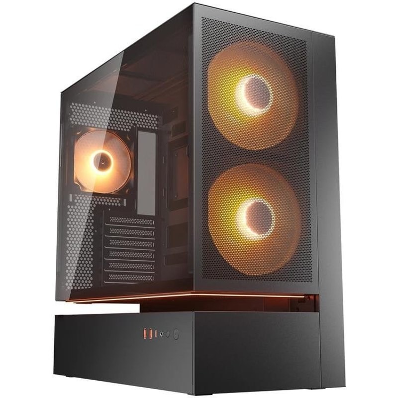 Boîtier Cougar CGR-2DA4B-M Midi Tower ATX Vitre RGB Gaming Noir