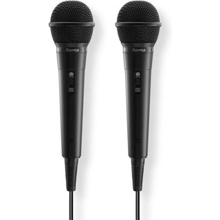 Microphone Hama Karaoke filaire unidirectionnel 3,5 mm avec bouton ON/OFF