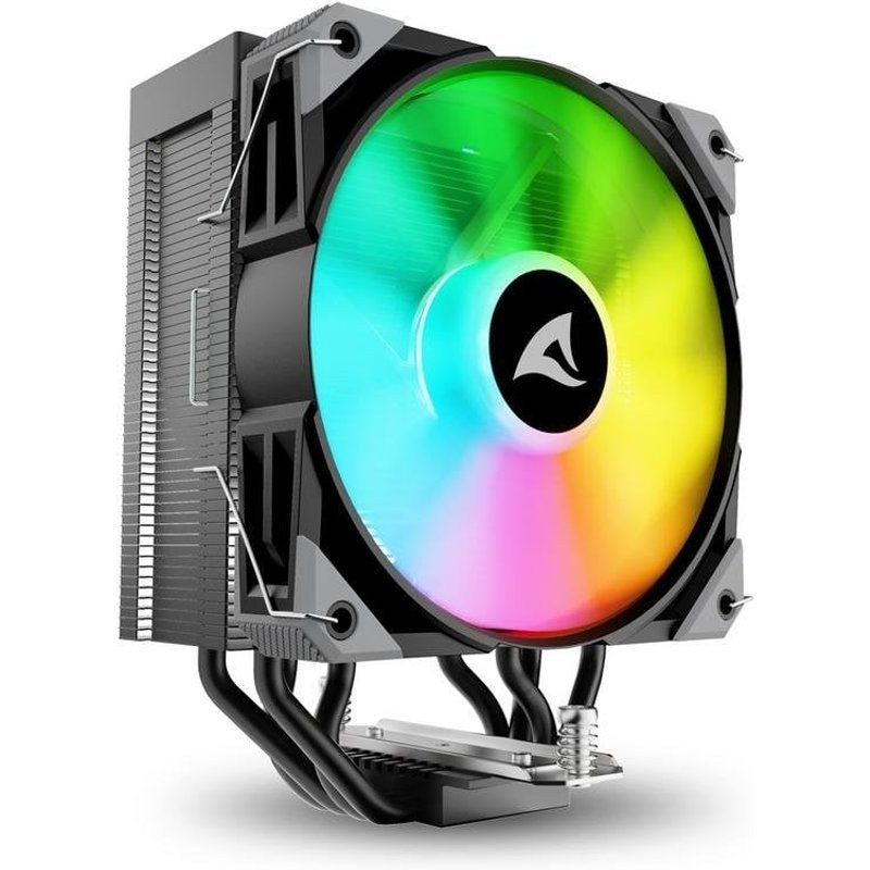 Réfrigération Air Sharkoon Socket LGA1851/AM5 120 mm A40 RGB Effet miroir LED RGB