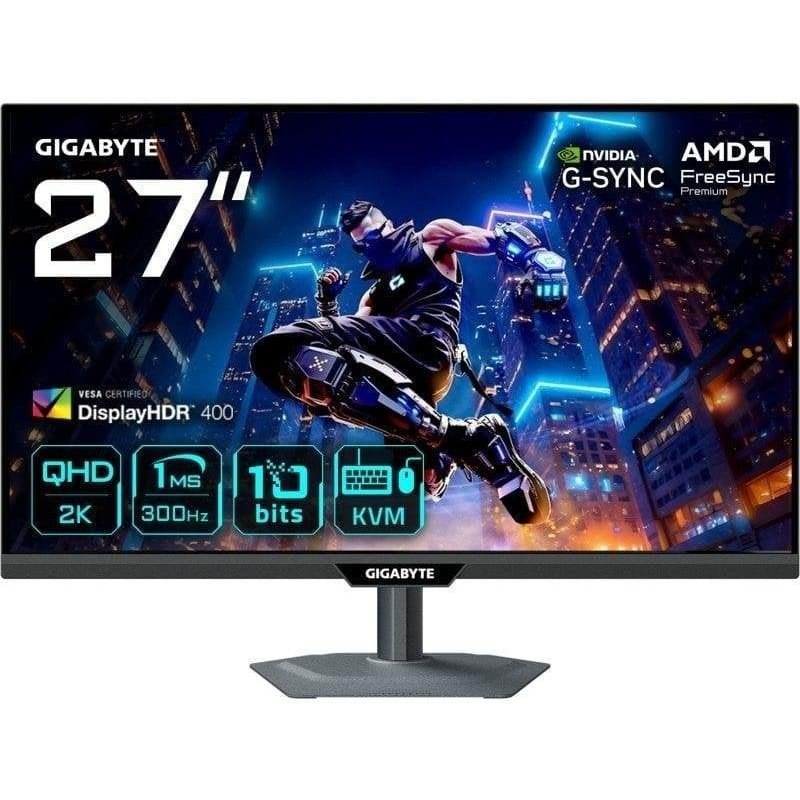 Écran PC Gigabyte M27Q3 27" QHD 300 Hz IPS FreeSync G-SYNC DISPLAYHDR400 1MS