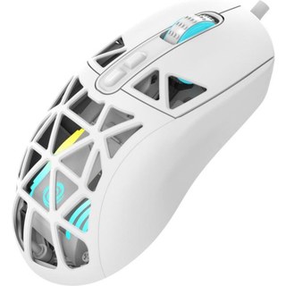 Souris Oniverse Kryo USB filaire 13800 DPI blanche RGB 7 boutons ambidextre