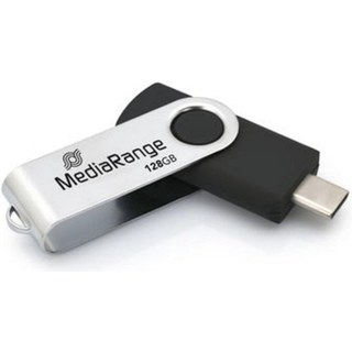 Clé USB MediaRange MR1954 128 Go USB Type-C 3.2 GEN1 Noir Argent