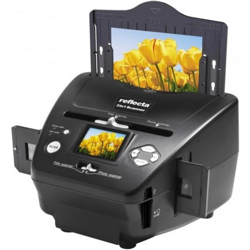 Scanner Reflecta 64220 2300X2300 DPI 36BIT LCD 2,4" Noir