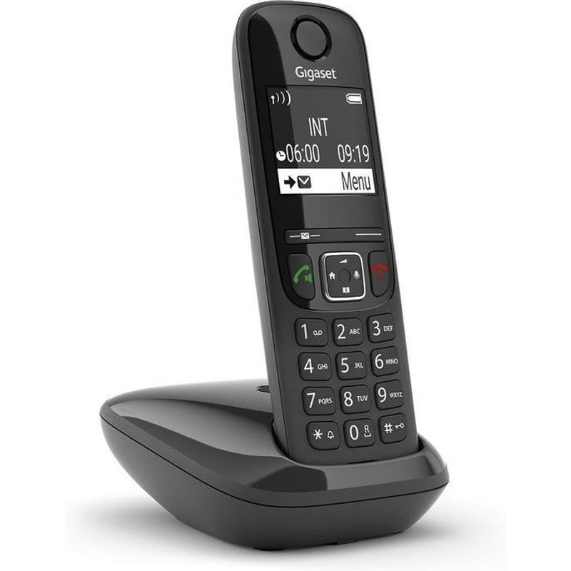 Téléphone Gigaset AS690 combiné sans fil DECT haut-parleur 100 contacts noir