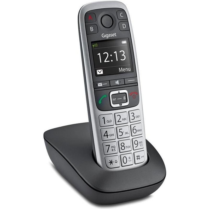 Téléphone Gigaset E560 Sans Fil DECT/Analogique 150 Contacts Noir Argent