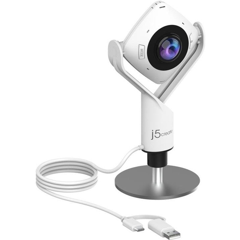 Webcam J5CREATE JVCU360-N 360° Full HD 2.07MP USB-C/USB-A Micro intégré