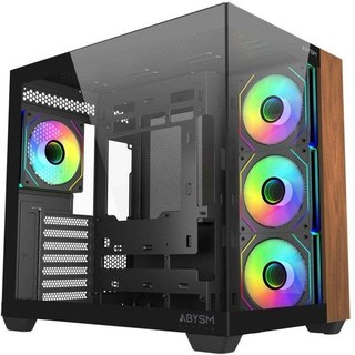 Boîtier PC Abysm Sava Nature 285B Design Bois ATX 4X Ventilateurs ARGB