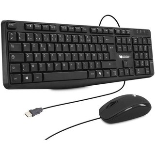 pccom-essential Clavier PcCom Essential MK20 AZERTY avec touche Copilot et souris optique noire