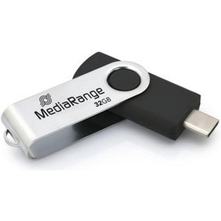 Clé USB MediaRange MR1952 32 Go USB-C 3.2 Gen 1 Noir Argent