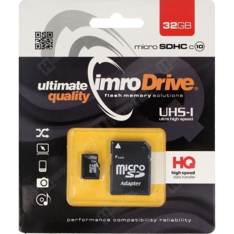 Carte mémoire AVIZAR IMRO 10/32G UHS-I ADP 32 Go MicroSDHC UHS-I Class 10