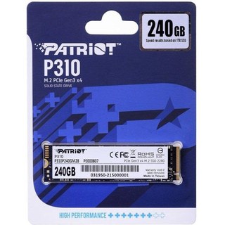 Disque Dur Patriot P310 240 Go M.2 NVMe PCIe 1700MB/s Performance