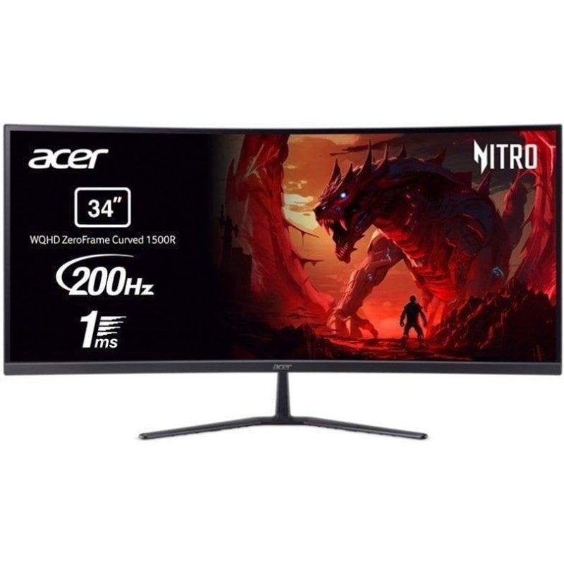 Écran PC Acer ED340CUR X0 34" UltraWide Quad HD 200 Hz VA Courbé FreeSync Premium 1MS