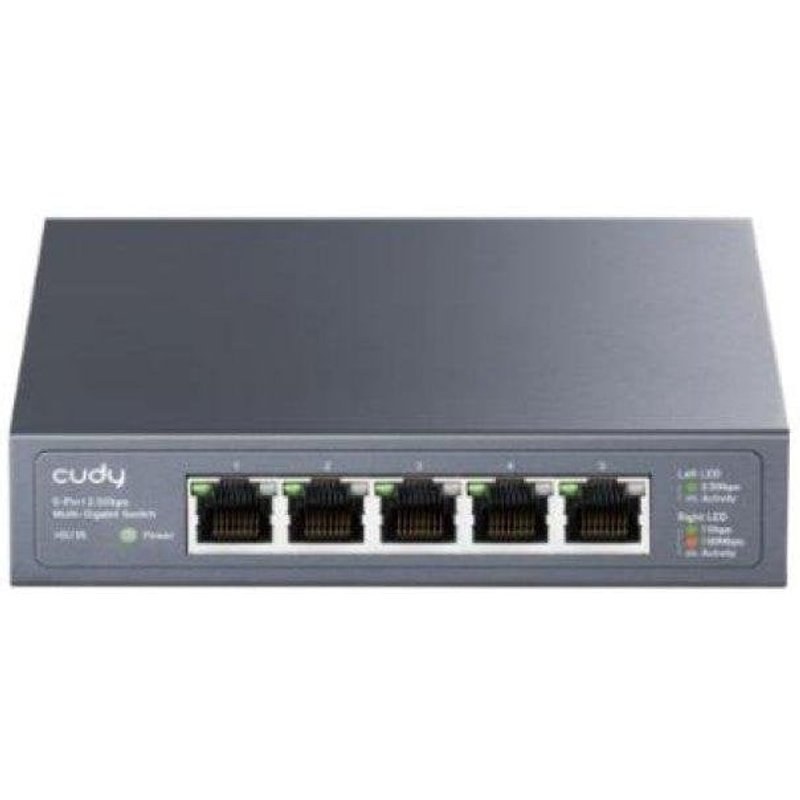 Switch CUDY HS105 2.5G 5 ports boîtier métallique compact
