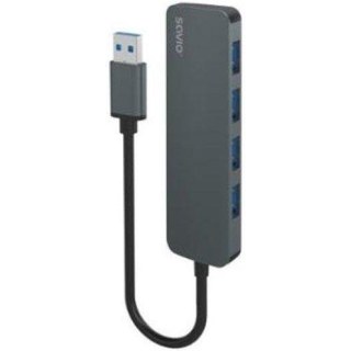 Hub USB Savio AK-53 4 ports USB-A 3.1 Gen 1 aluminium compact