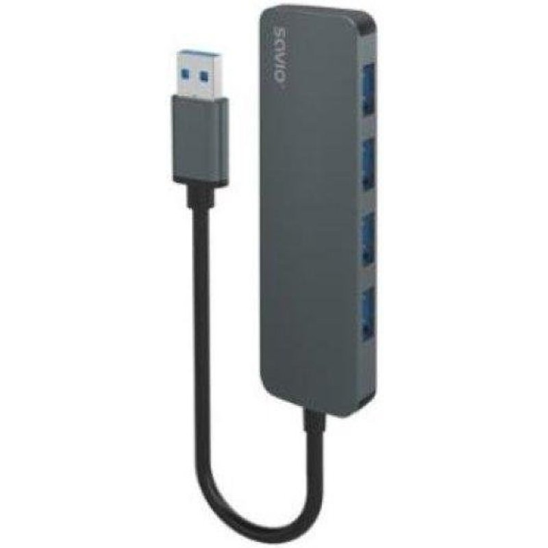 Hub USB Savio AK-53 4 ports USB-A 3.1 Gen 1 aluminium compact