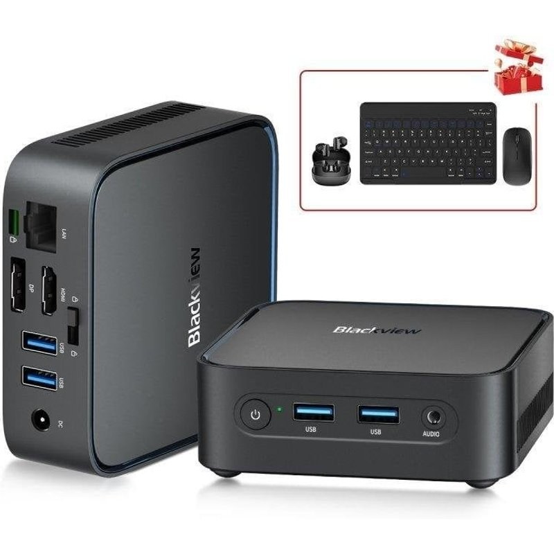 Mini PC Blackview MP50 AMD Ryzen 5 3500U 16 Go 512 Go SSD Vega 8 Windows 11 Pro Airbuds