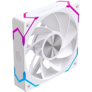 Ventilateur supplémentaire Einarex EX12CI 120 mm 1600RPM ARGB PWM flux inversé blanc