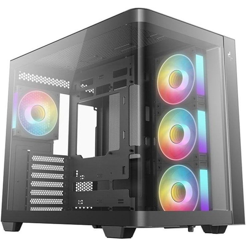 Boîtier DeepCool CG530U 4F Verre Courbé ATX 4 Ventilateurs ARGB Noir