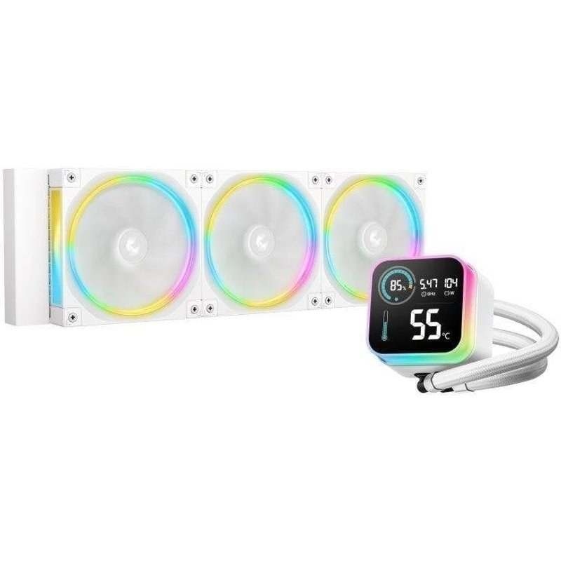 Refrigeración Líquida DeepCool LQ360 ULTRA WH 360 mm 3 Ventiladores LCD ARGB